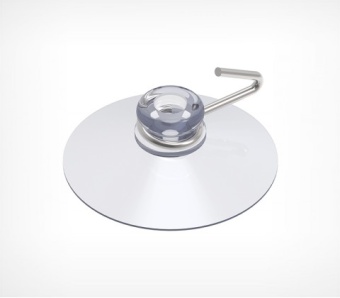 01_Присоска силиконовая с металлическим крючком SC-MH диаметр 40 мм, Прозрачный