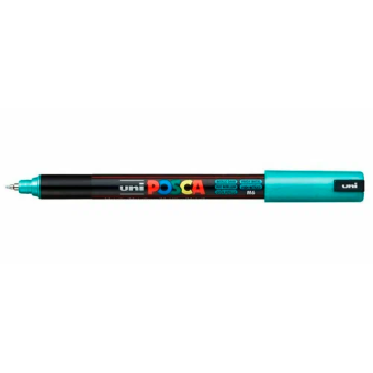 00_Маркер на водной основе POSCA PC-1MR, зеленый металлик (METALLIC GREEN - M6), 0.7 мм, игол. нак.
