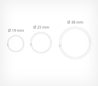 06_Кольцо металлическое защелкивающееся M-RING 38мм, Серебристый