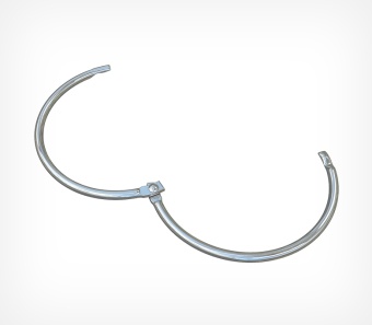 02_Кольцо металлическое защелкивающееся M-RING 19мм, Серебристый
