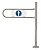 НАБОР Калитка стационарная с механическим доводчиком, ПРАВАЯ, дуга 800мм (920мм), ст. d50мм, хром