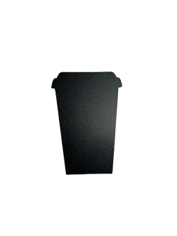 01_Меловой ценник-фигура СТАКАН КОФЕ для нанесения меловым маркером,  ширина 75 мм, высота 105мм, черный цвет