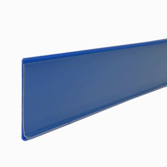 01_Ценникодержатель полочный самоклеящийся DBR39, длина 1000мм Синий цвет