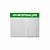 Стенд Информация 2 кармана (1 плоский А4+1 объемный А5) горизонтальный 500х425мм, Зеленый