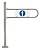 Комплект калитка стационарная с механическим доводчиком, ЛЕВАЯ, дуга 800мм (920мм), ст. d50мм, хром