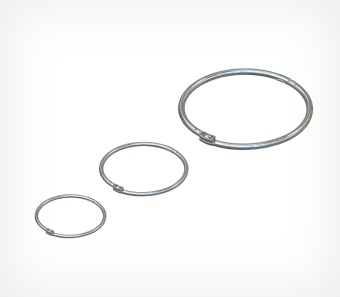 01_Кольцо металлическое защелкивающееся M-RING 38мм, Серебристый