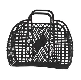 01_Покупательская сетчатая сумка-корзина Fama 15 литров, Черная