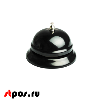 00_Звонок барный, диаметр 85 мм, цвет черный