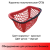 05_Корзинка покупательская GT26 26л, RAL3000 Красный, ручка RAL9005 Черный
