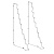 Полкодержатель стеллажа буклетного нижний (левый+правый) (h 1125 мм) (25 серия),Глянец,RAL9016 Белый